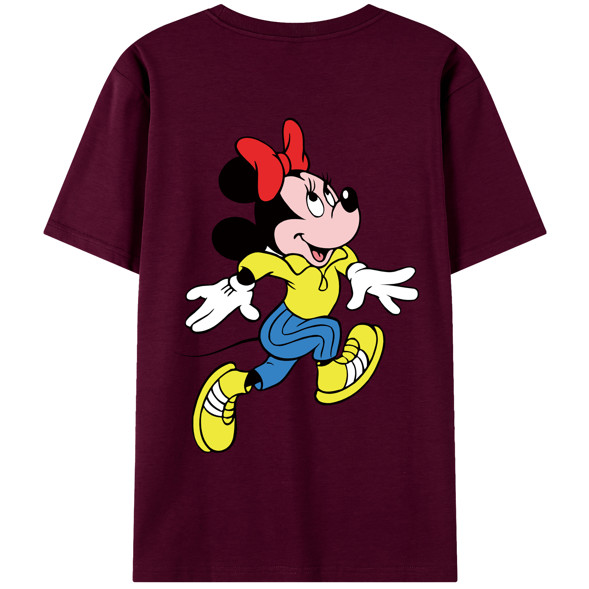 （画像用） ミッキーマウス Mickey Mouse レディース半袖Tシャツ(バックプリント)